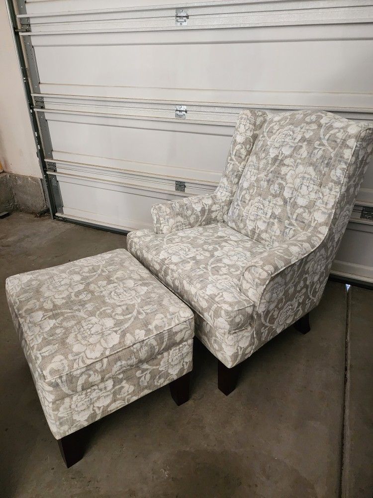 Wing Chair And Ottoman