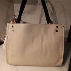 American Leather Co. Triple Entry Leather Satchel Handbag