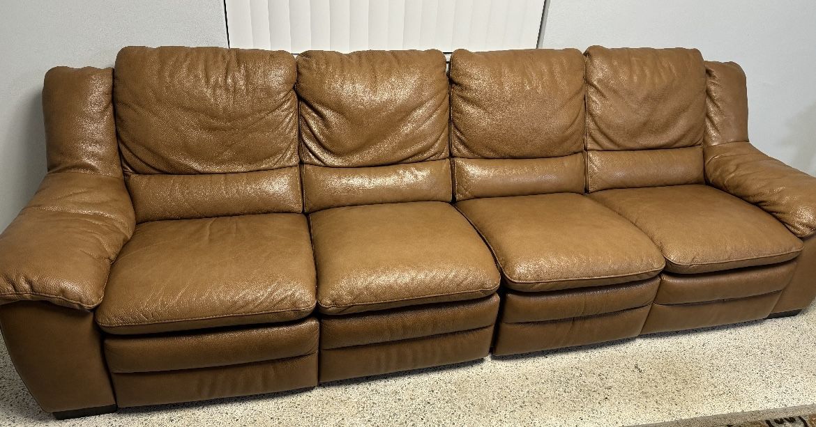 Reclining Leather Sofa “LIKE NEW”