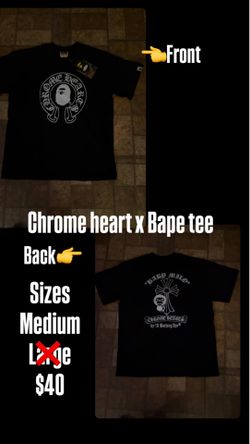 Bape x chrome heart tee