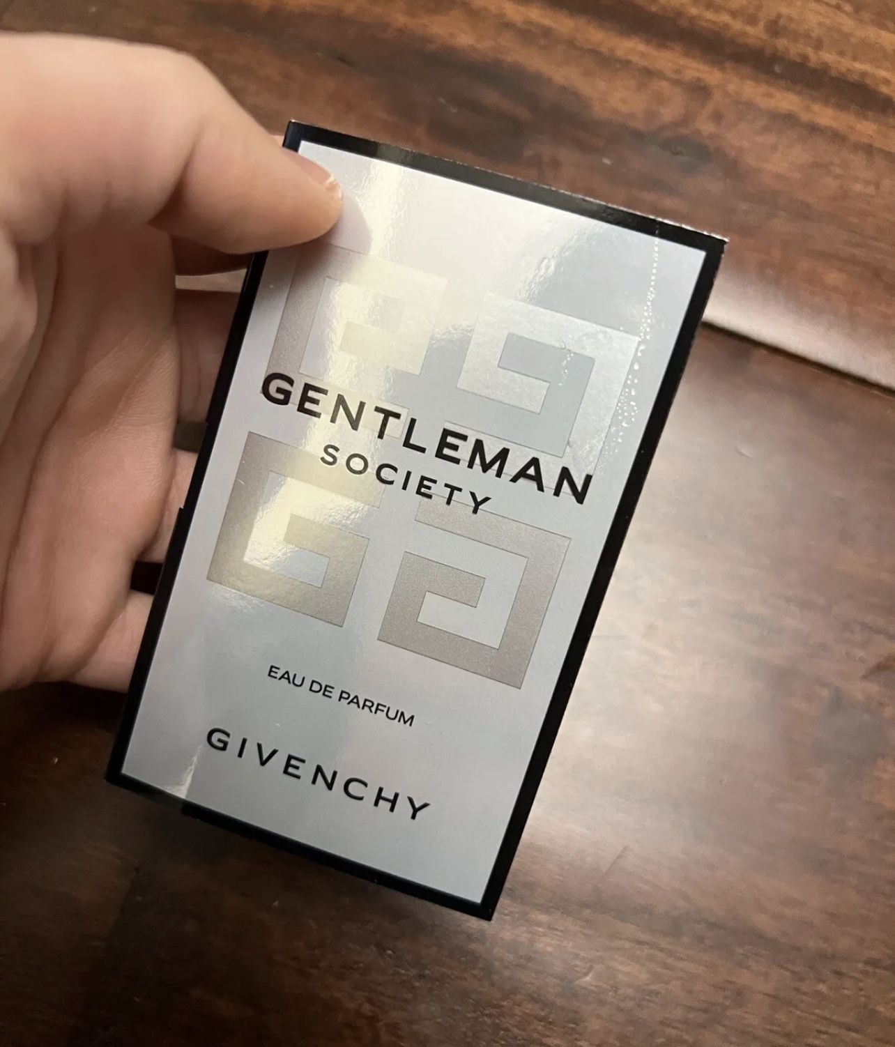 GENTLEMAN SOCIETY by GIVENCHY EDP Card Sample Spray for Men 1 ml / 0.03oz NEW