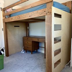 Sturdy Homemade Twin Loft Bed!! 