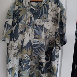 Tommy Bahama Silk Hawaiian Shirt 2xl 