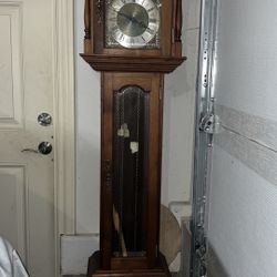 Antique handmade grandfather clock 