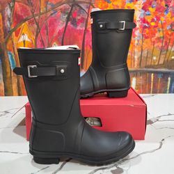 Hunter Original Short Boots Winter Size 11 Women's Black