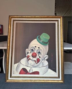 Red Skeleton - Lithograph “Sad Face Clown”