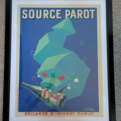 Source Parot by Favre - Leather Framed Poster