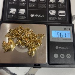 18K Gold Anchor Chain Eagle Pendant