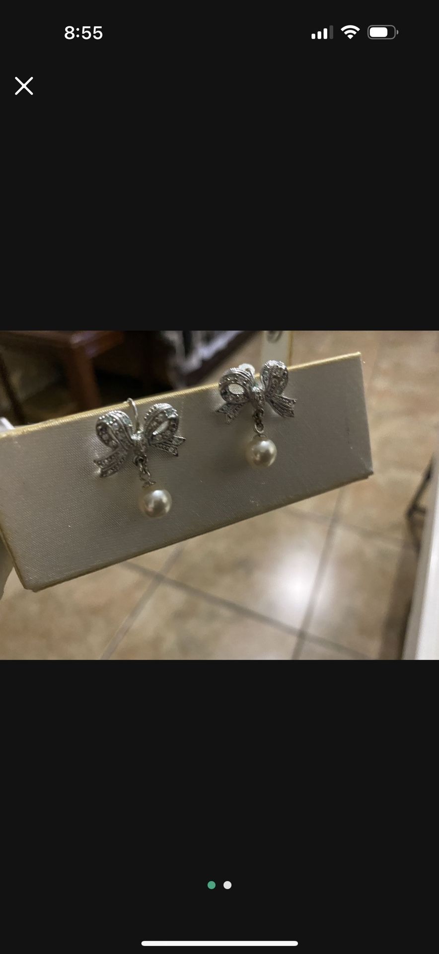 Beautiful Earrings In $10 And Beautiful Brooch In $8