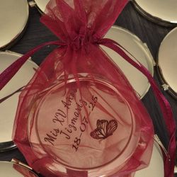 Recuerdos Para Quinceañera Sweet 15,16 Espejos Personalizados Engraved Mirrors Destapadores Openers 