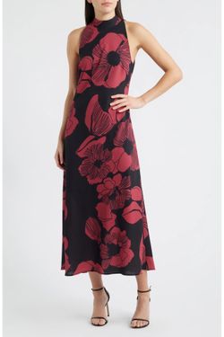 Brand new Sam Edelman halter red Floral Print Dress Sz 6