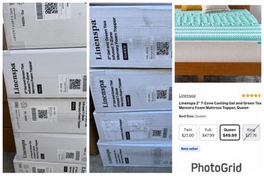 Full and queen cooling mattress toppers