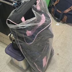 Rolling Duffle Bags.. Black with Pink