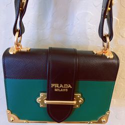 Prada Cagier Leather Handbag
