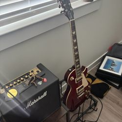 Selling My Gibson Les Paul classic With Hard Case And Small Marshall Amp