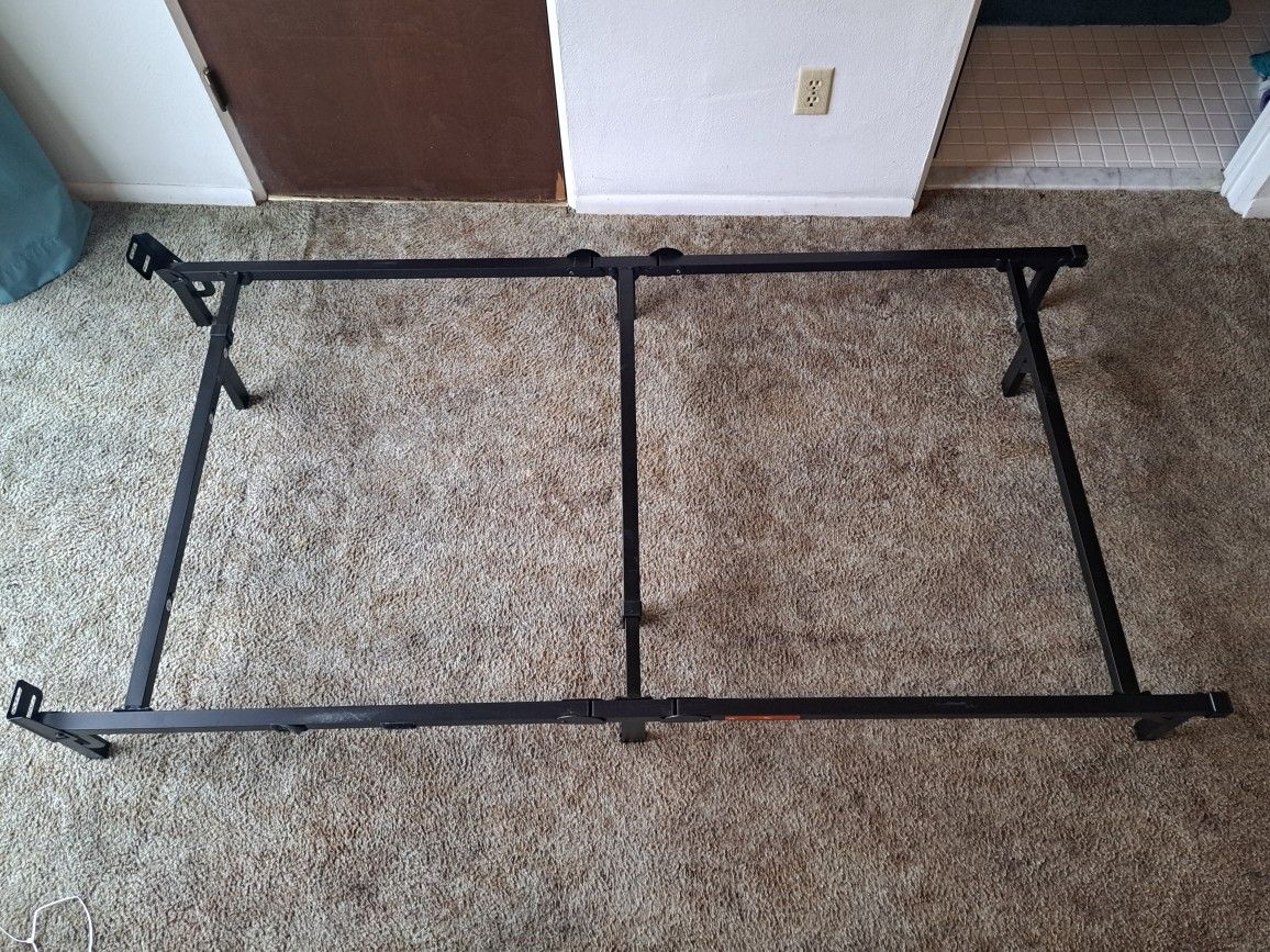 Free Full Size Box Spring And Adjustable Metal Bed Frame