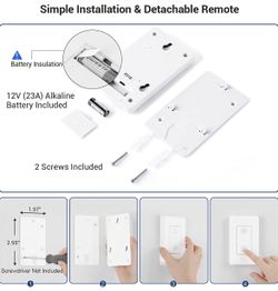 Dewenwils Wireless Light Switch Remote Control Outlet, Remote Power Wall  Switch for Lamps, No Wiring Needed