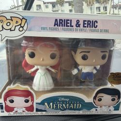 DISNEY LITTLE MERMAID ARIEL ERIC WEDDING FUNKO POP 2-PACK SET TREASURES  EXCL