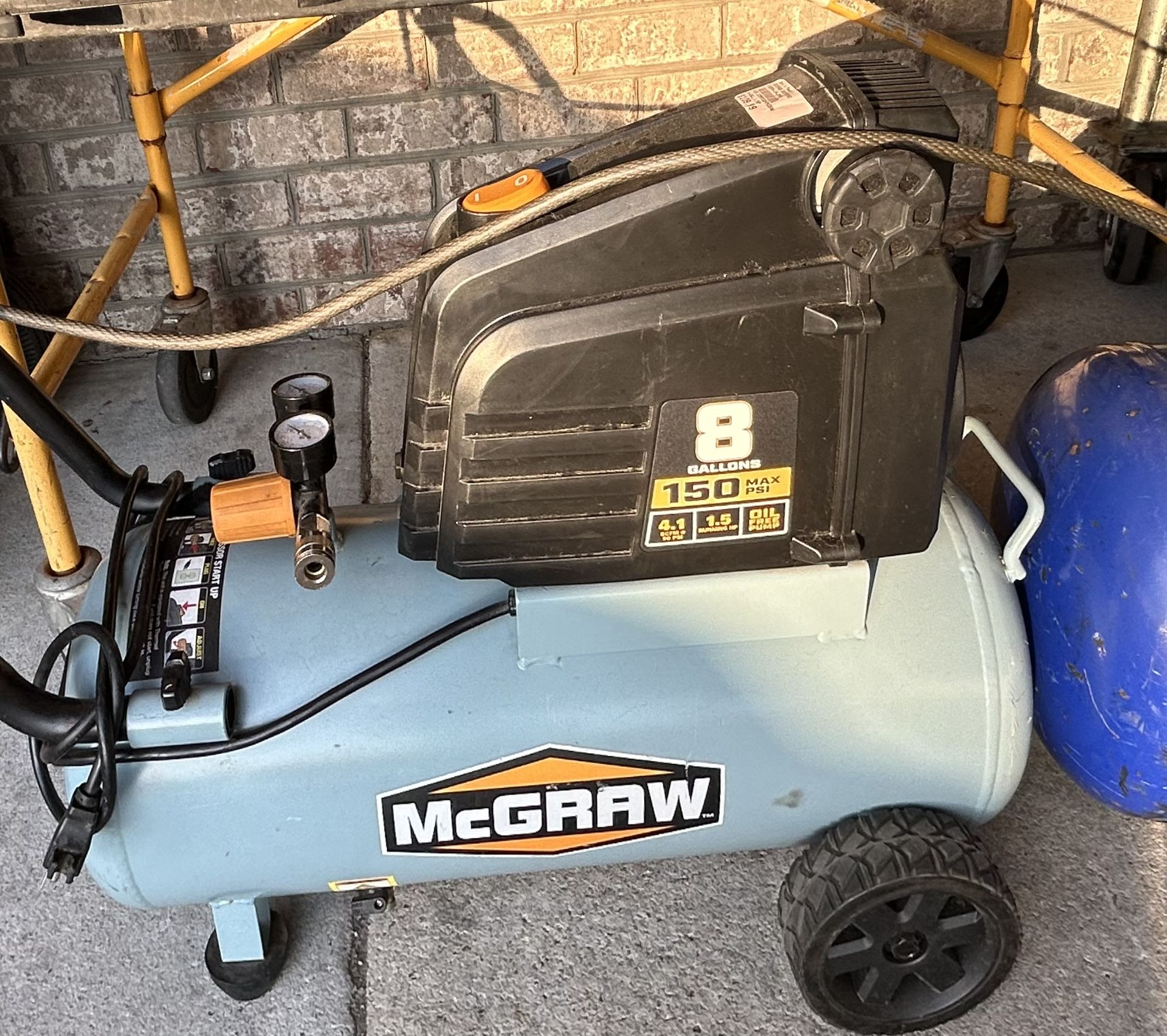 McGraw air compressor 8 gal $109.99