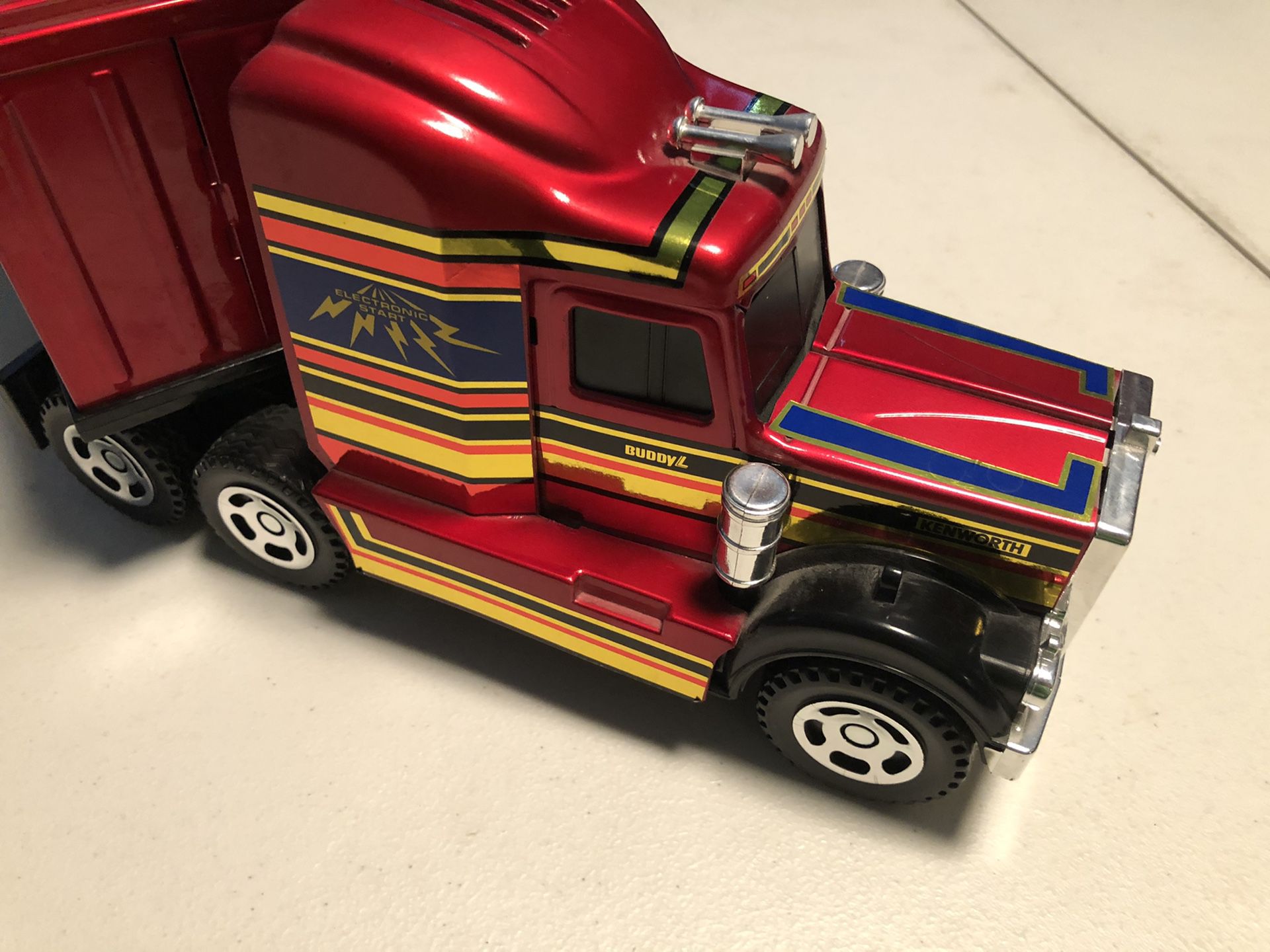 Buddy L truck and trailer Die cast