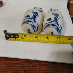 1950 Porcelain Dutch Shoes  Hand Painted 