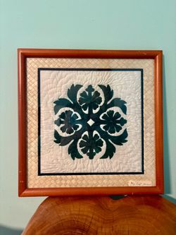 Handmade Framed Hawaiian Quilt Art