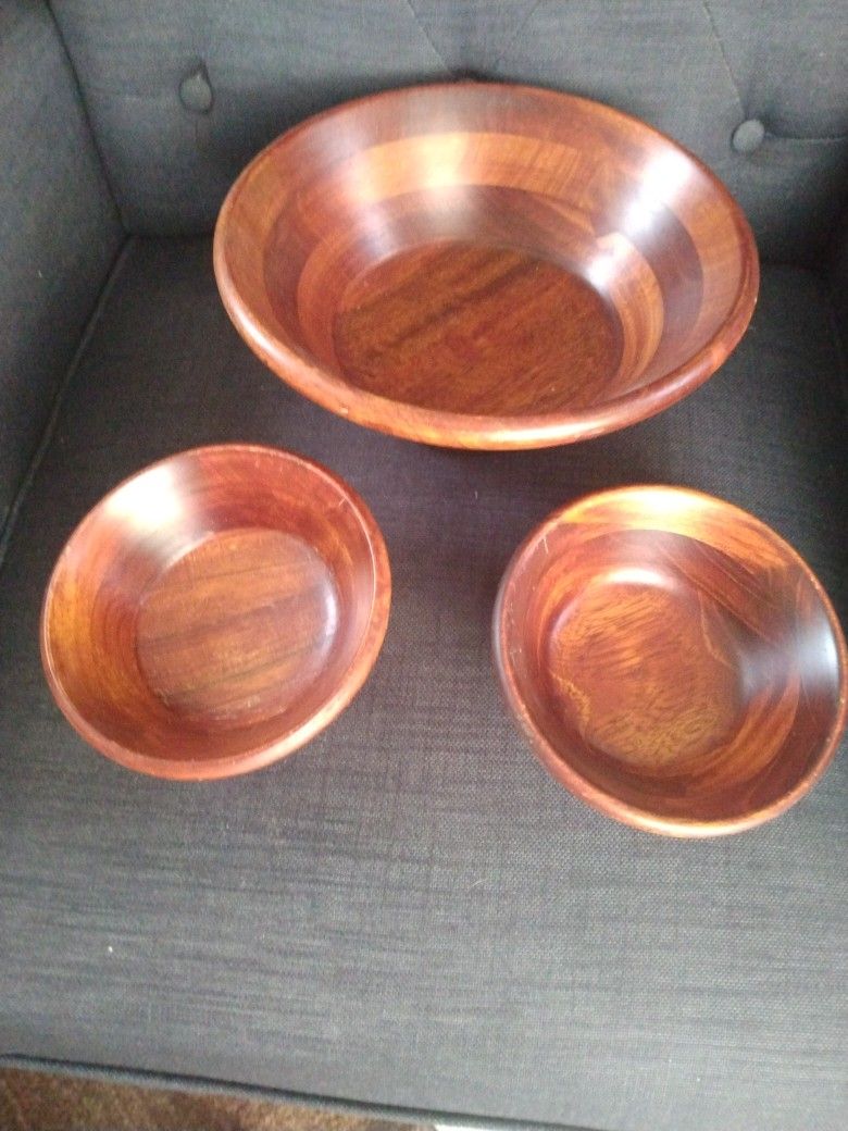 Wood Bowl Set