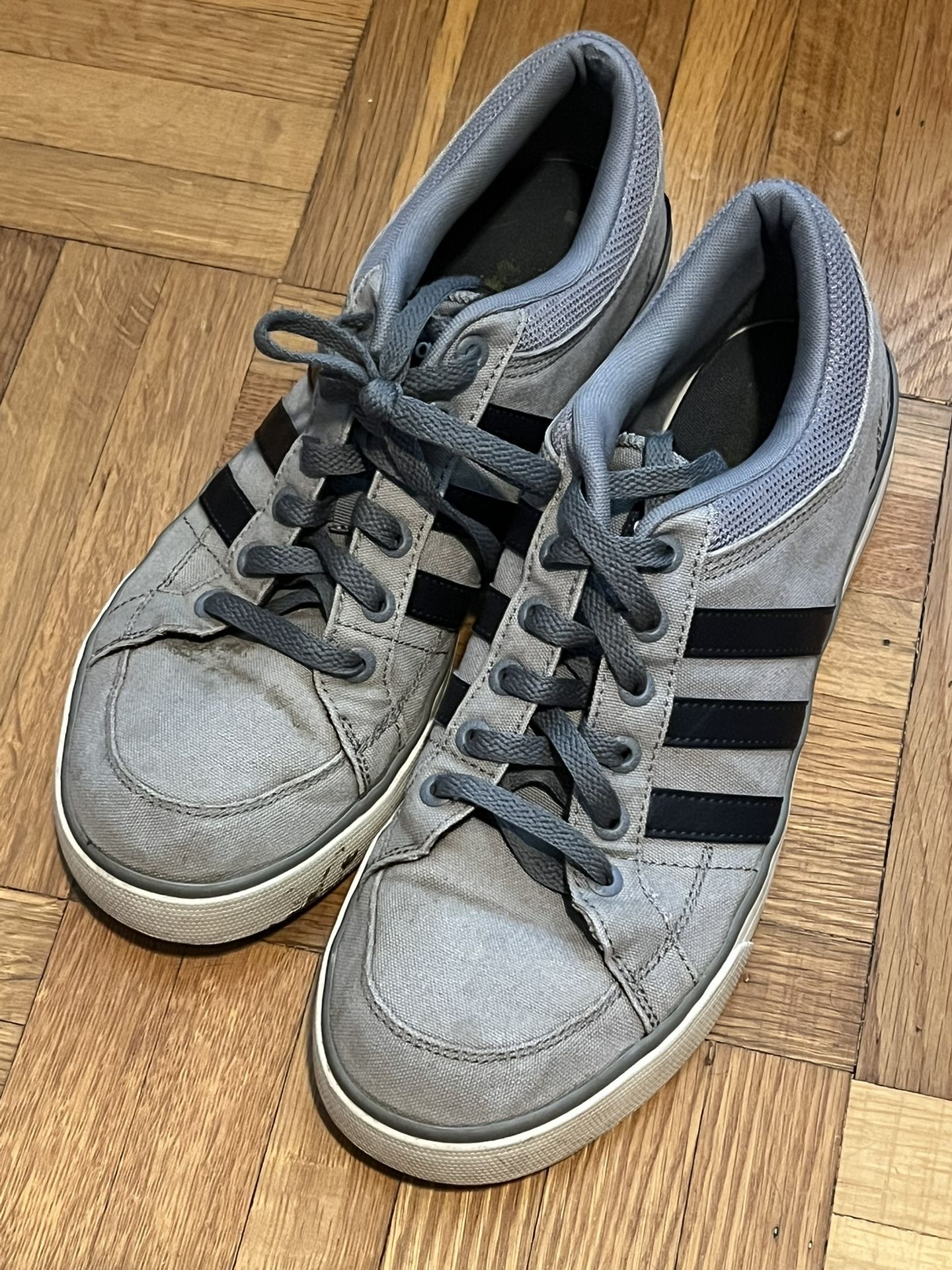 Gray and Black Sneakers