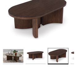 Dark wood coffee table