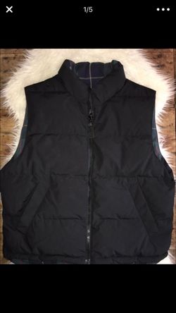 Eddie Bauer Mens Classic Goose Down Reversible Puffer Vest Winter Size MEDIUM