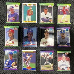 1989 Donruss Pitcher Lot - Hanson, Carpenter, Hill, Parker - 12 Cards