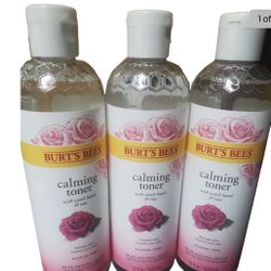 BURT'S BEES CALMING TONER 12oz bottles Lot Of 3 