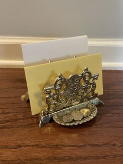 Vintage Mail holder With Coin/Key Dish