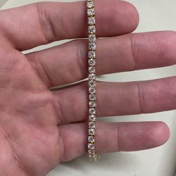 7ctw Lab-grown Diamond Tennis Bracelet 14K Yellow Gold