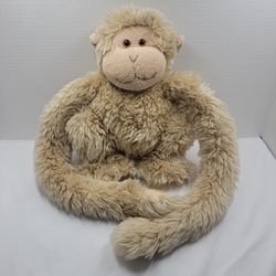 Animal Alley Tan Monkey Plush Hanging Stuffed Toy Ape Beige Tan Sticky Hands