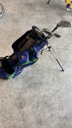 US Kids Golf Stand Bag with Clubs