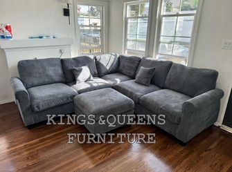New sectional dark gray