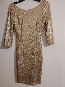 New- Gold Sequin Dress- Size M