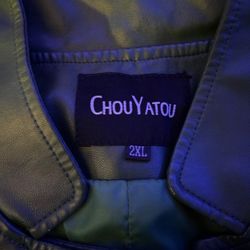 Green Leather Chou Yatou Jacket 