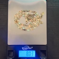 gold 10k tri color Valentino chain 