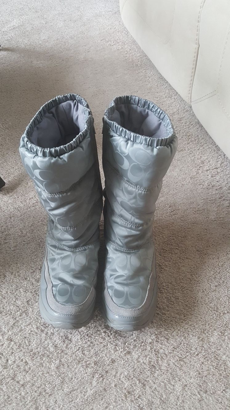 Women's Silver coach boots