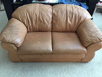 Leather sofa & love seat!