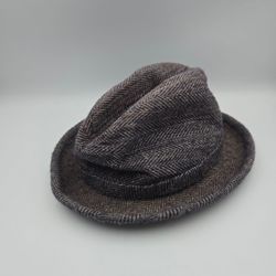 VintageTotes Gray Trilby FedoraHat Size Small 6 3/4-6 7/8