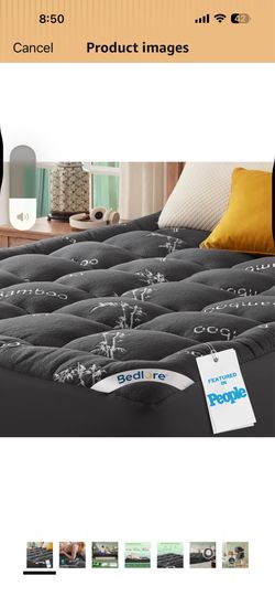 BEDLORE California King Mattress Topper Viscose Derived from Bamboo, Thick Pillow Top Mattress Pad with Stretchable Pockets for 6"-18" Mattress, Soft 