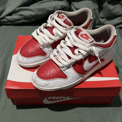 Nike Dunk Low Championship Red Size 6Y Used With Box – 100% Authentic