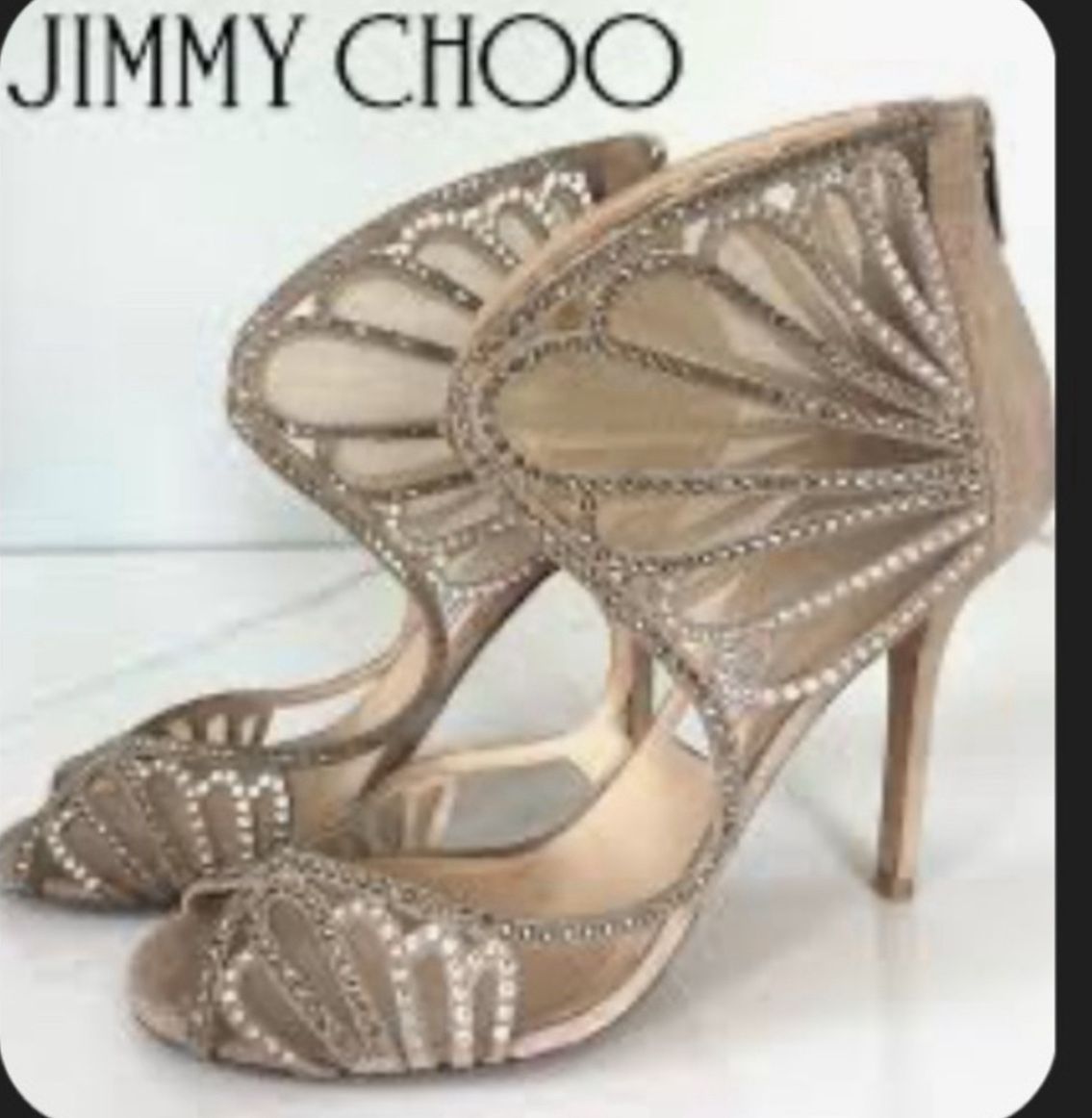 Jimmy Choo $2195 Shoes For $350 Excellent Condition Limited Edition Evening Shoe Sz 37!