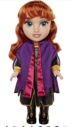 2 Disney Frozen Elsa  & Anna Travel Doll 14 Inches Tall talking / singing dolls