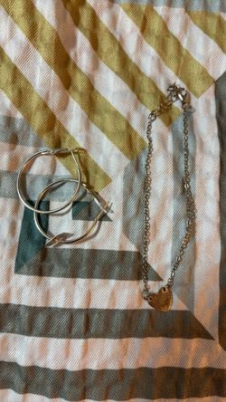 Earrings & anklet set