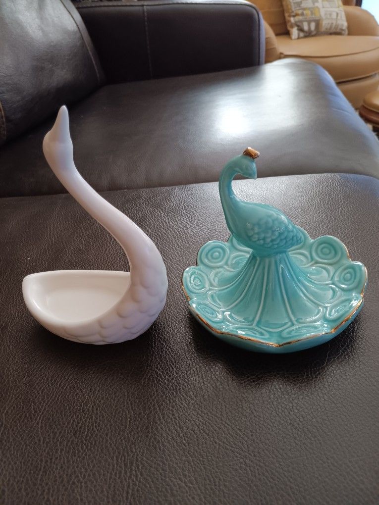 $10 For Both, Jewlery Trinket Ring Holders Ceramic