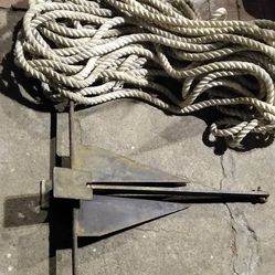 Boat Anchor W/ 125 ' Rope 